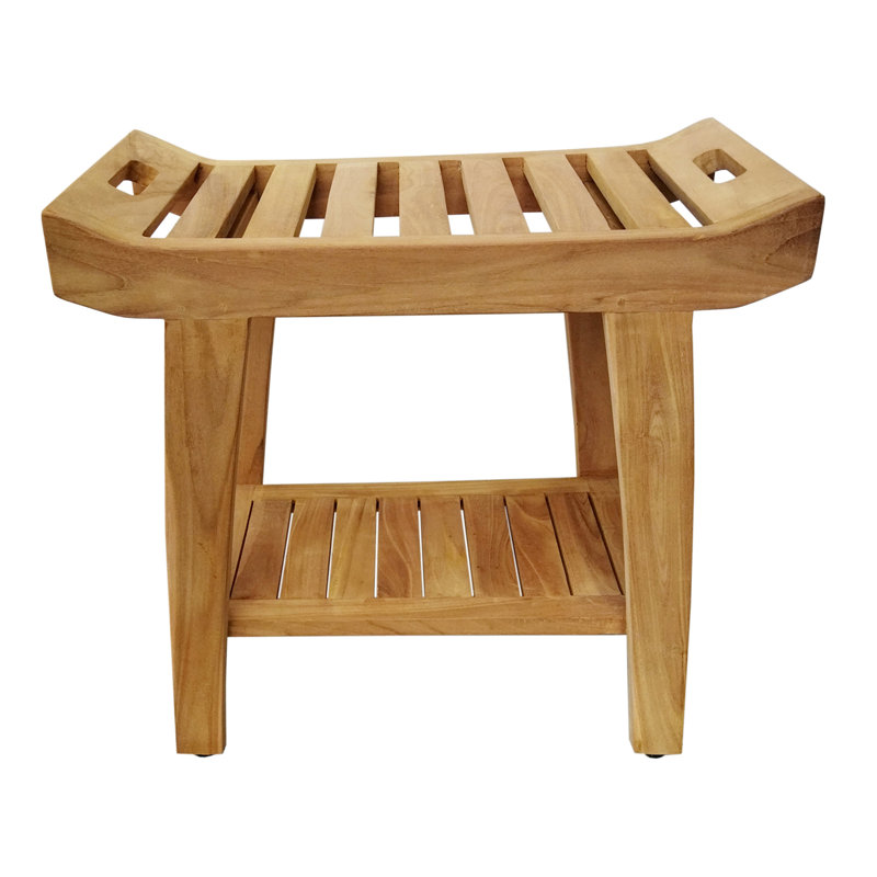 Wayfair teak shower bench sale